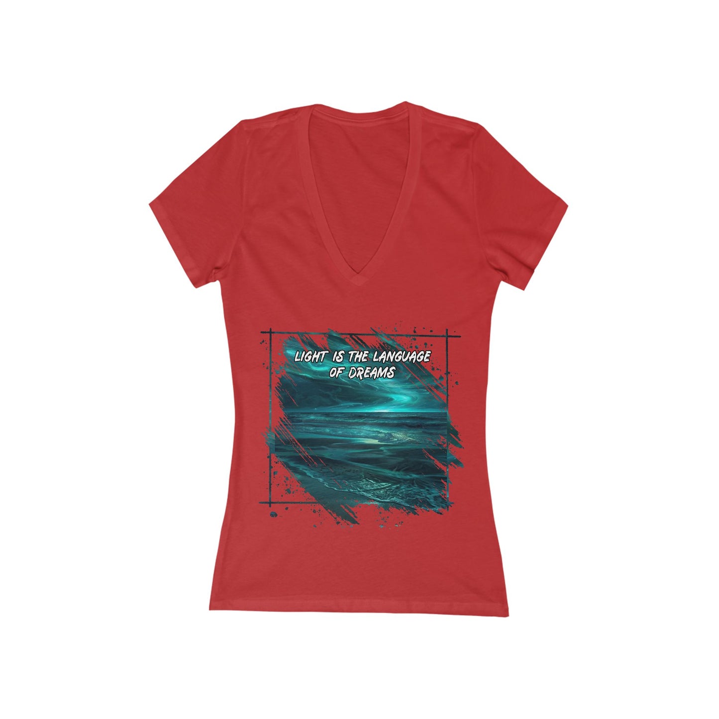 Light is The Language of Dreams Women's Deep V-neck Tee