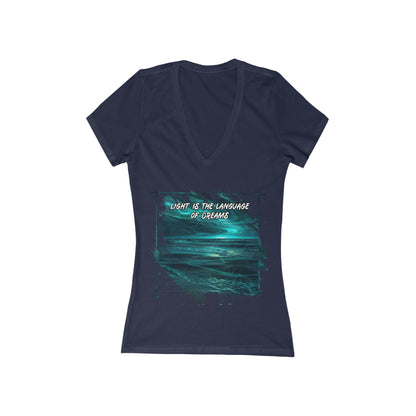 Light is The Language of Dreams Women's Deep V-neck Tee