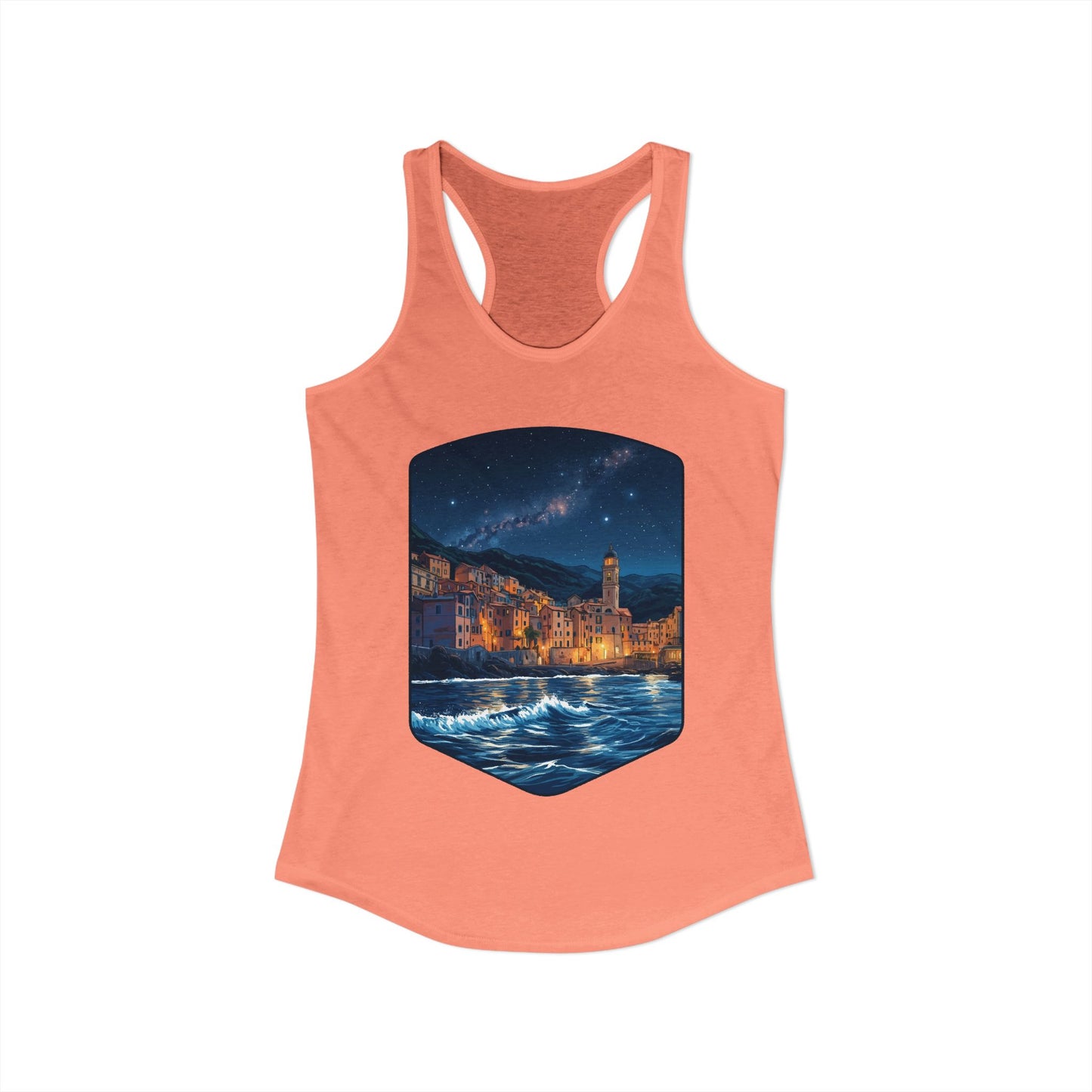 The Lightening City At The Coast Women's Ideal Racerback Tank