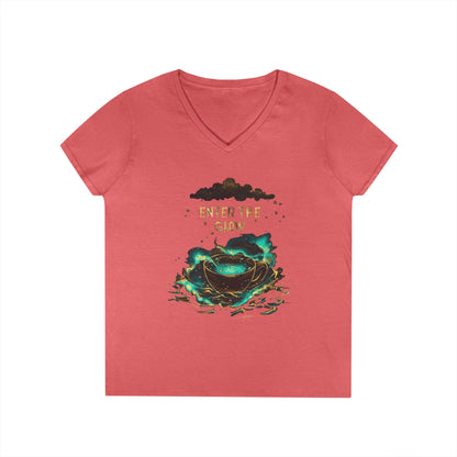 Enter The Glow Women's V-Neck Tee