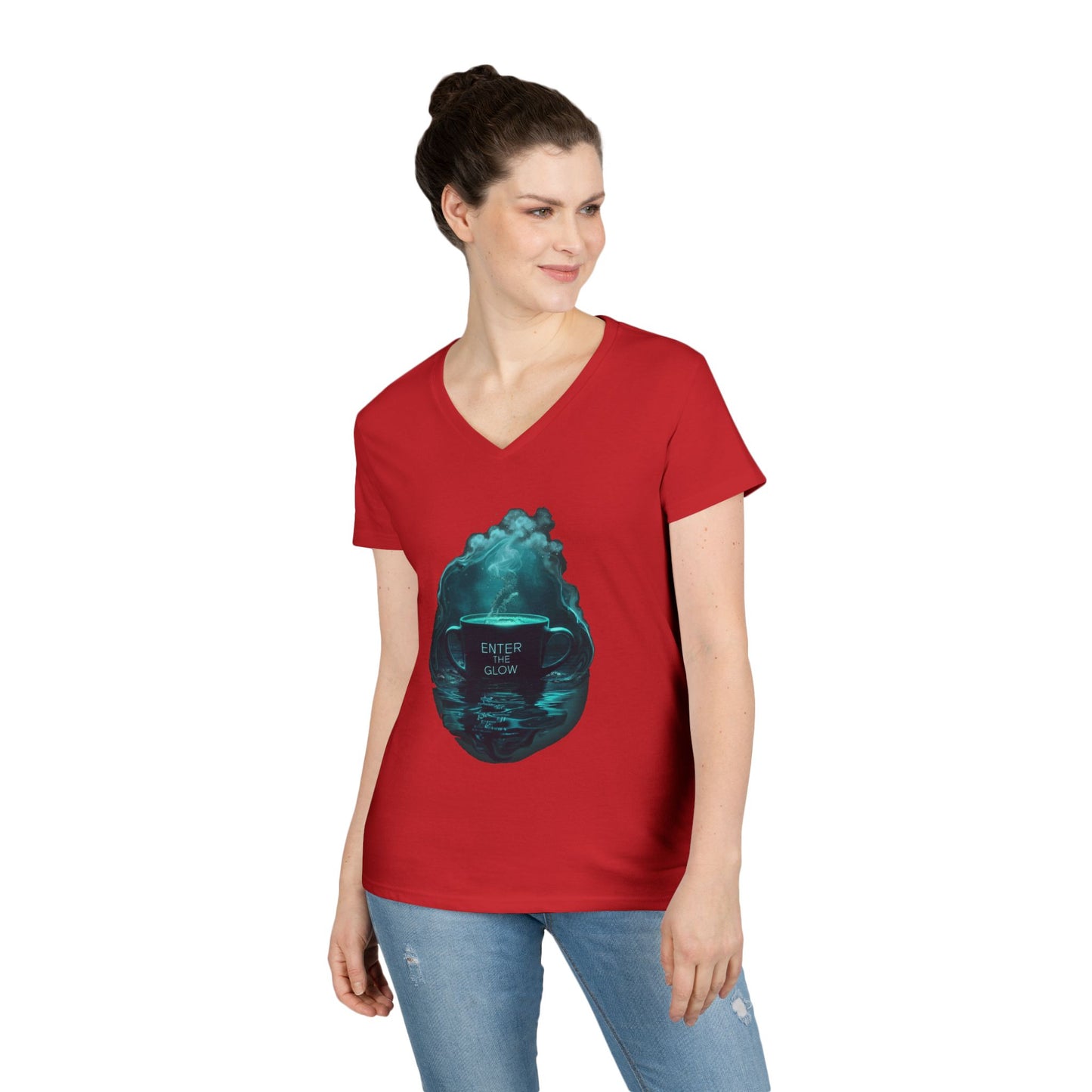 Enter The Glow Women's V-Neck Tee