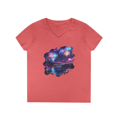 America's Legacy 1776-2026 Independence Day USA Women's V-Neck Tee