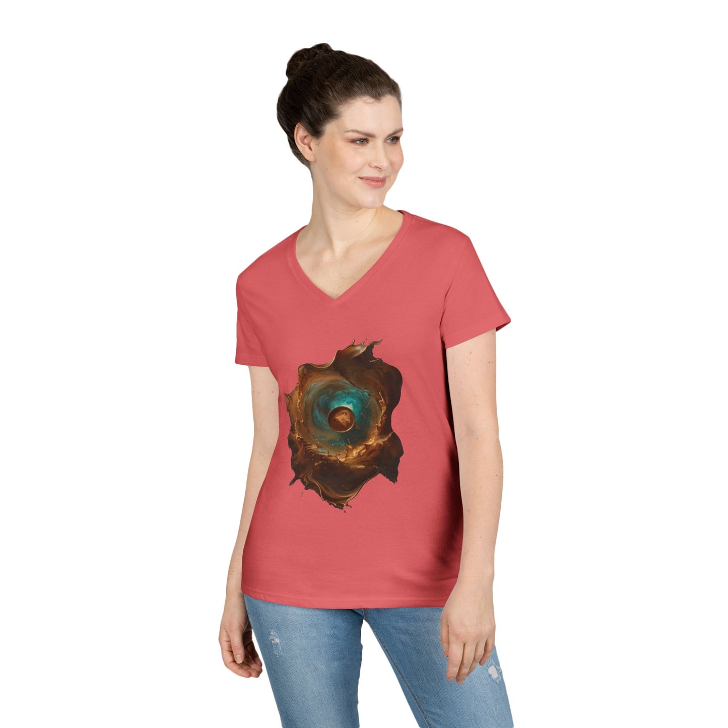 Rise And Glow Women's V-Neck Tee