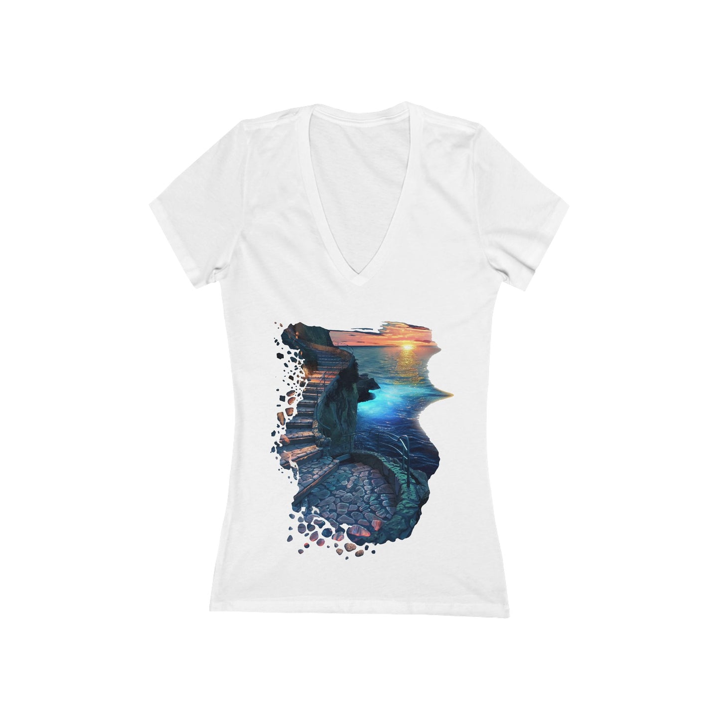 The Glowing Path Women's Deep V-neck Tee