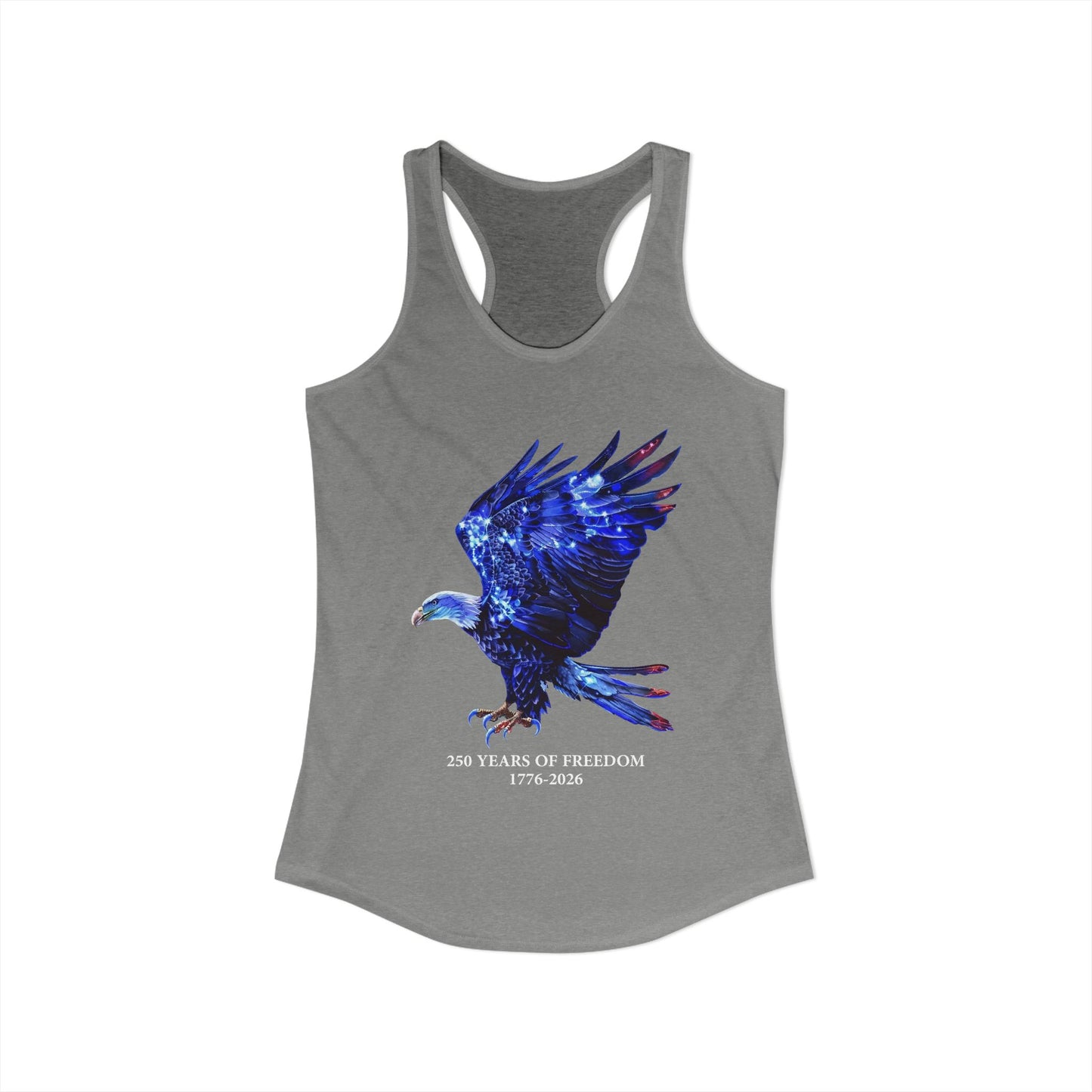 250 Years of Freedom 1776-2026 Independence Day USA Women's Ideal Racerback Tank