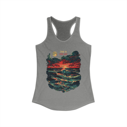 Stand In Your Light Women's Ideal Racerback Tank