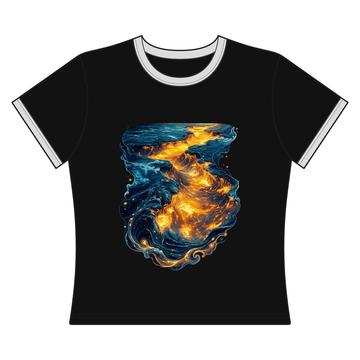 Lava Makes It Path Women's Ringer Tee