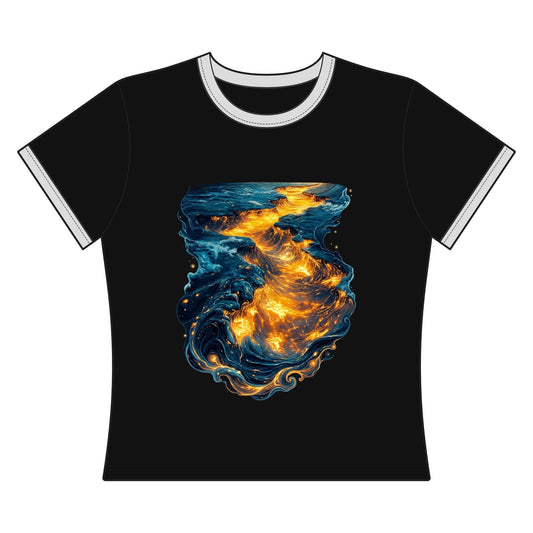 Lava Makes It Path Women's Ringer Tee