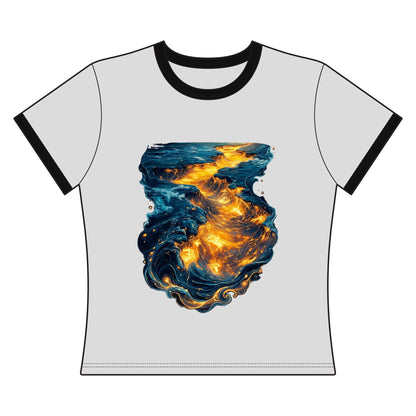 Lava Makes It Path Women's Ringer Tee