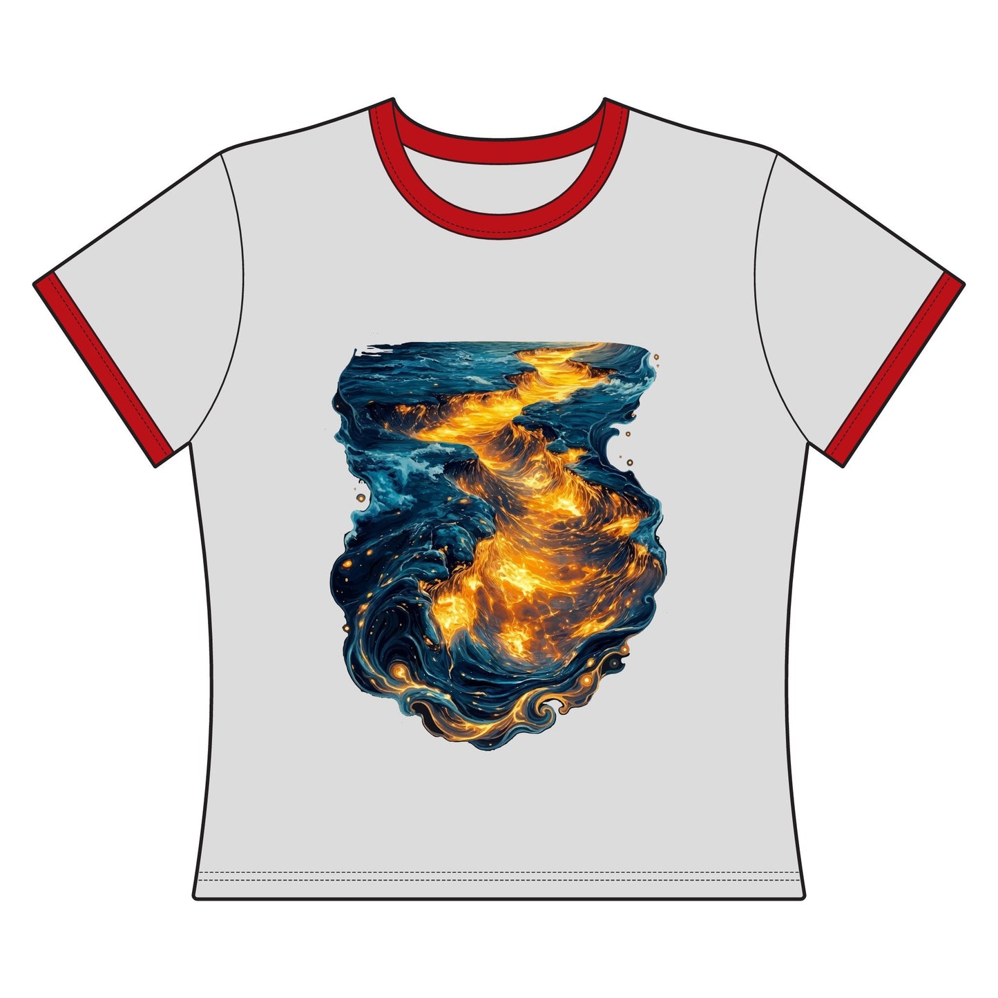 Lava Makes It Path Women's Ringer Tee