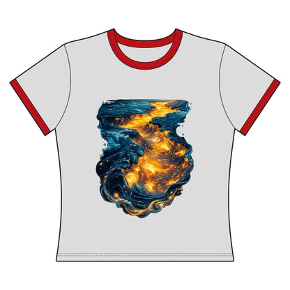 Lava Makes It Path Women's Ringer Tee