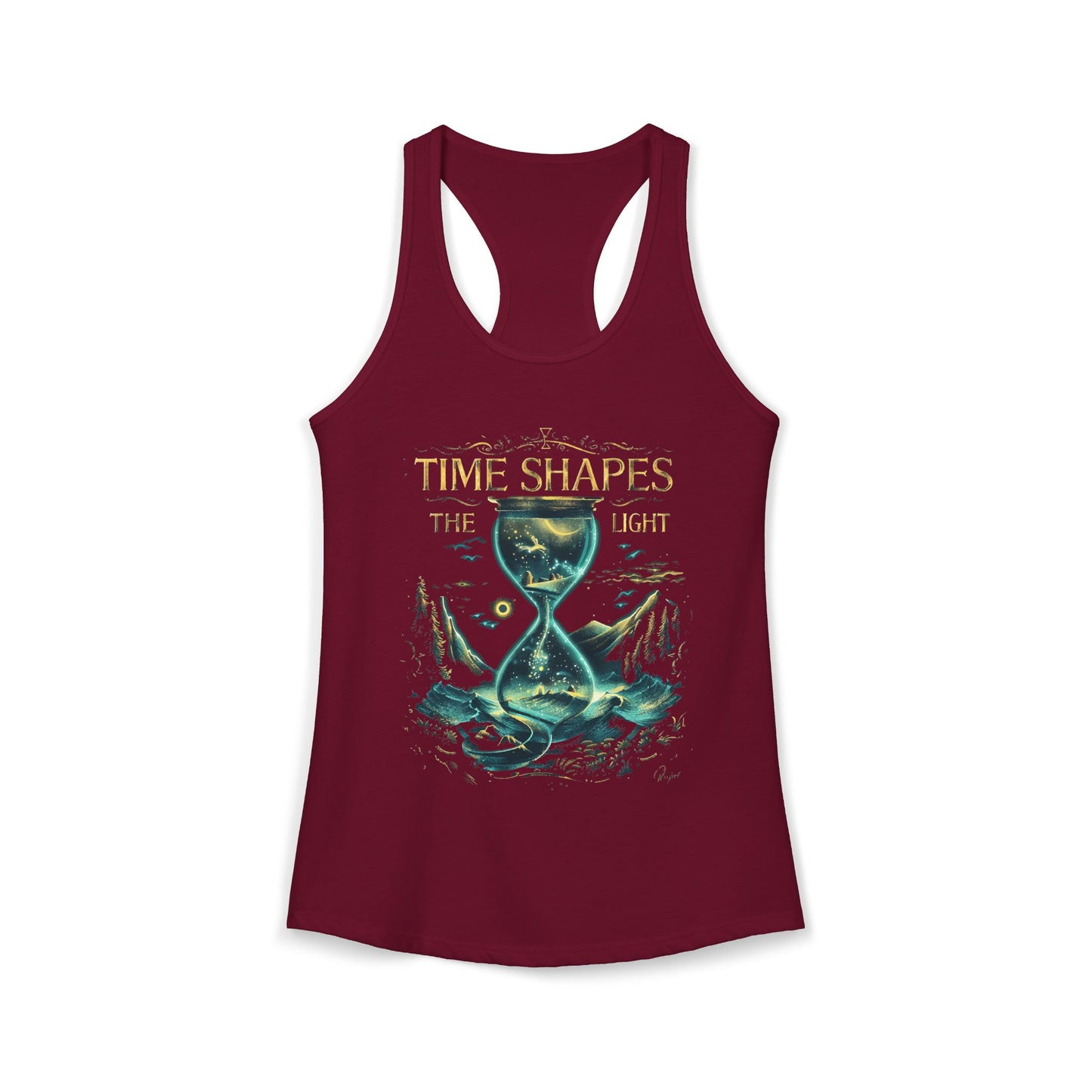 Time Shapes The Light Women's Ideal Racerback Tank