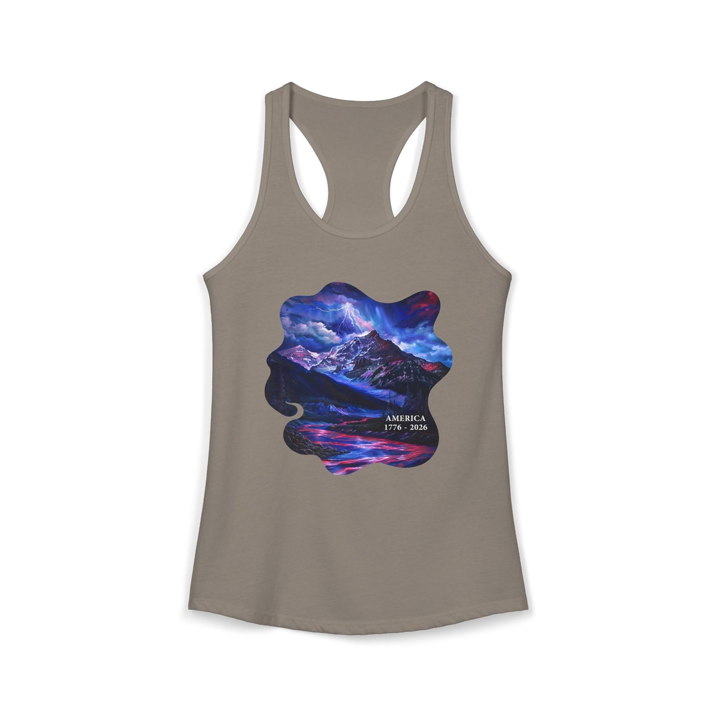 America 1776-2026 Independence Day USA Women's Ideal Racerback Tank