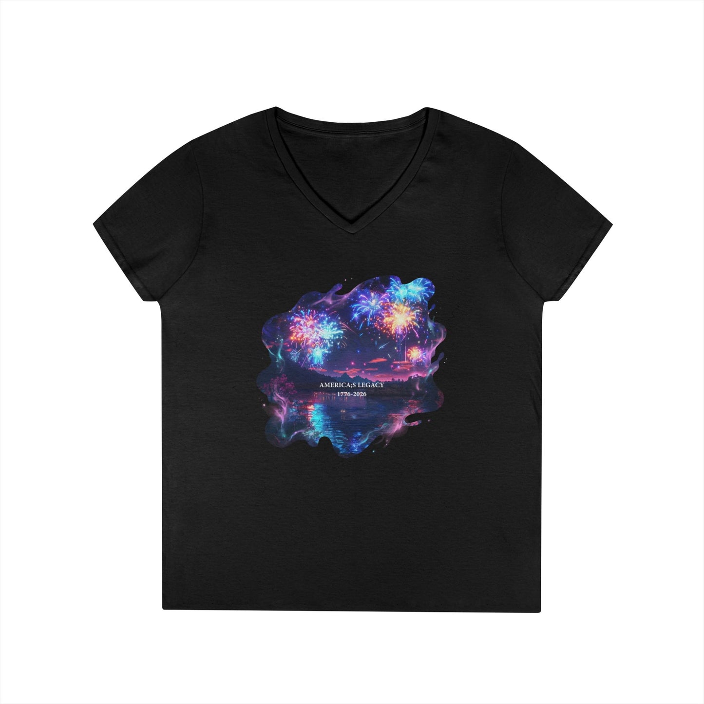 America's Legacy 1776-2026 Independence Day USA Women's V-Neck Tee