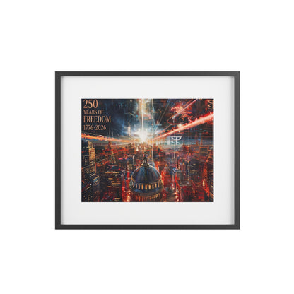 Copy of America "250 Years of Freedom 1776–2026" Framed Wall Poster