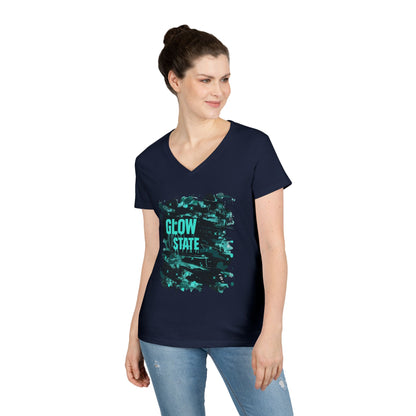 Glow State Women's V-Neck Tee