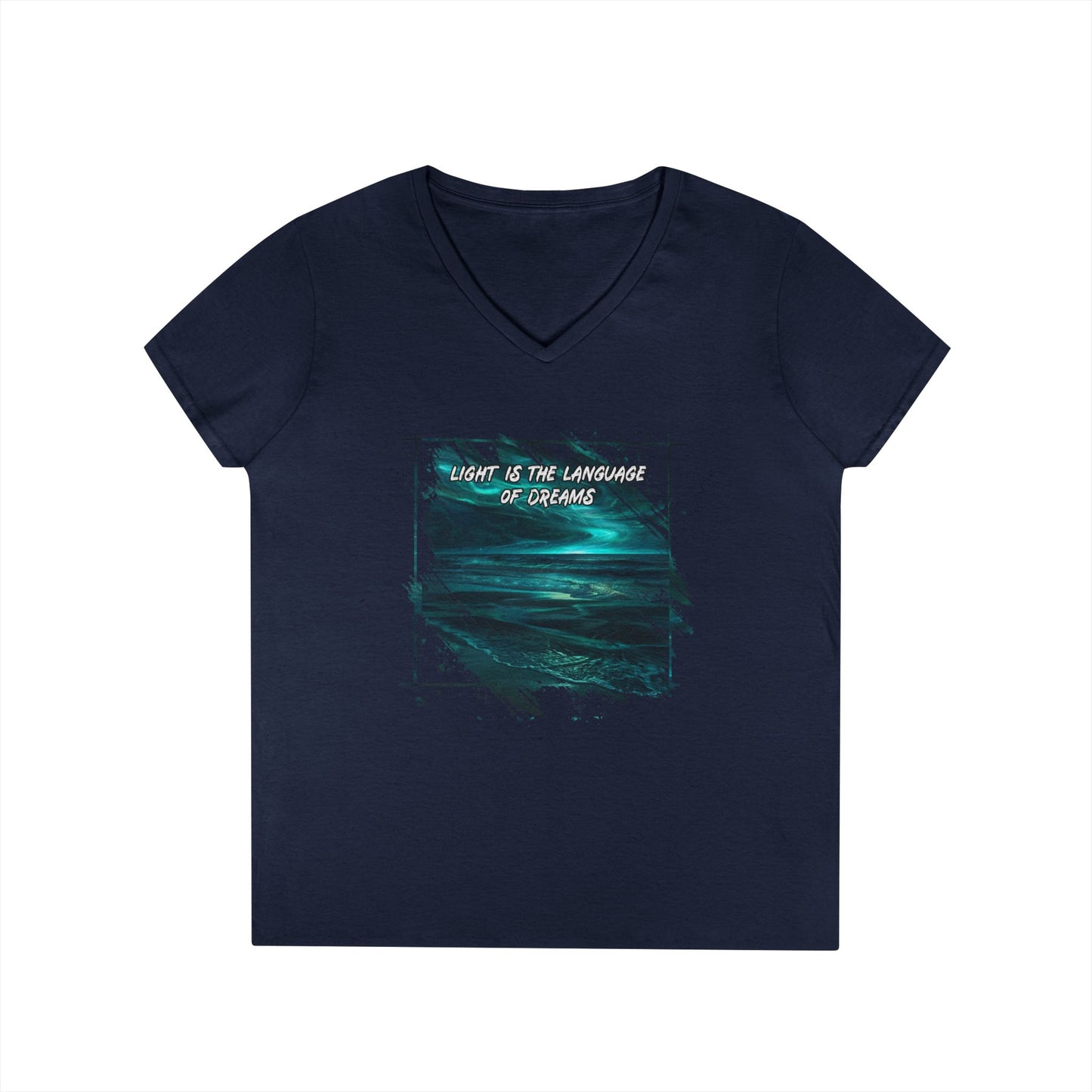 Light is The Language of Dreams Women's V-Neck Tee