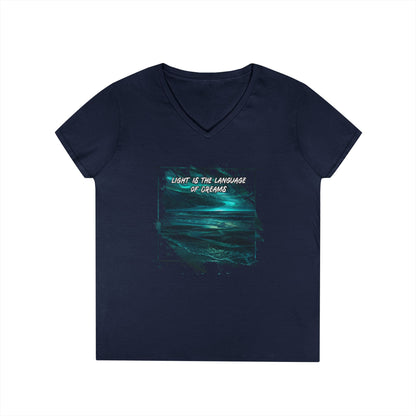 Light is The Language of Dreams Women's V-Neck Tee