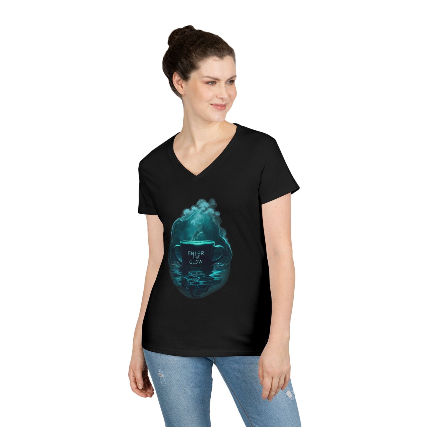 Enter The Glow Women's V-Neck Tee
