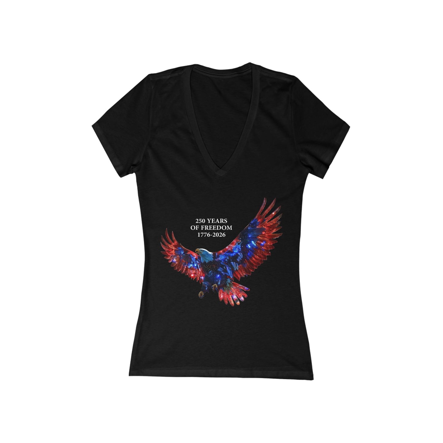 250 Years of Freedom Independence Day Women's Deep V-neck Tee