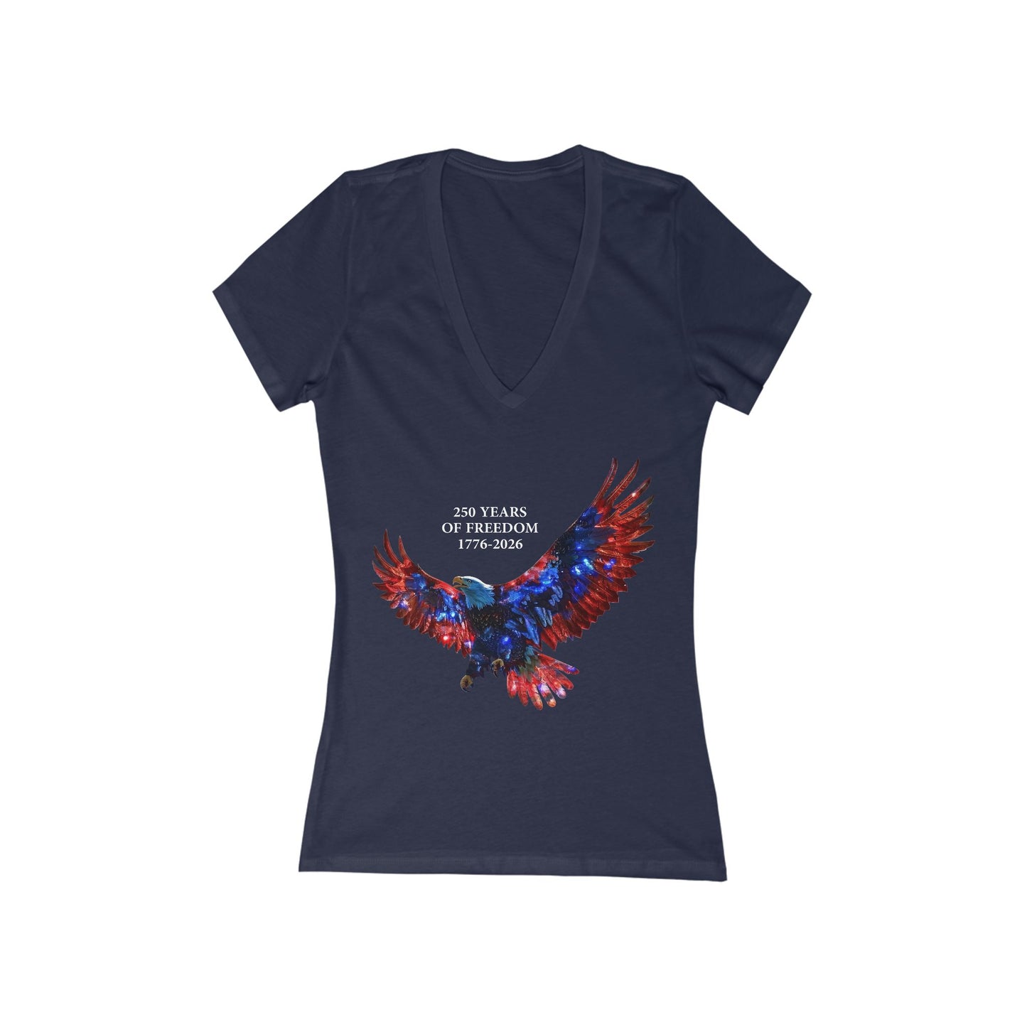 250 Years of Freedom Independence Day Women's Deep V-neck Tee