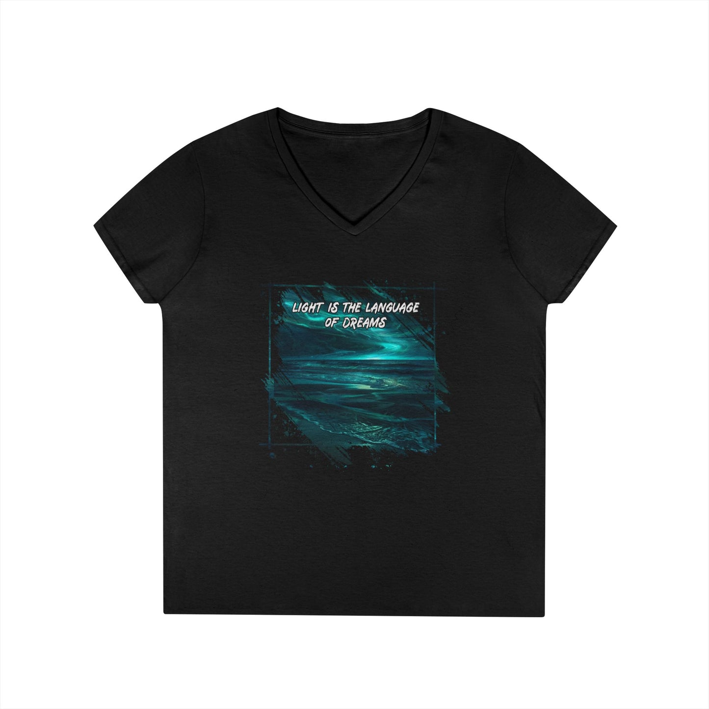 Light is The Language of Dreams Women's V-Neck Tee