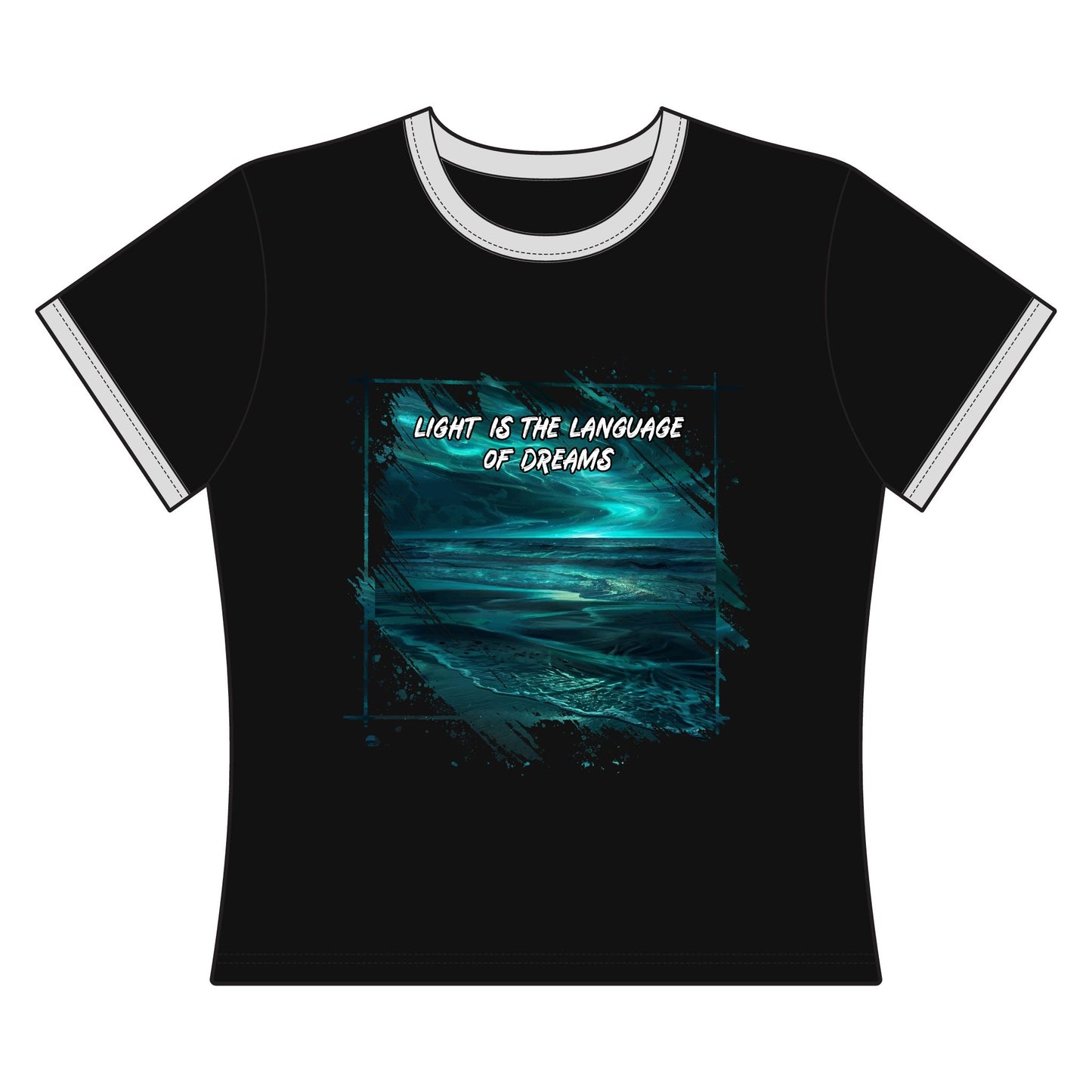 Light is The Language of Dreams Women's Ringer Tee