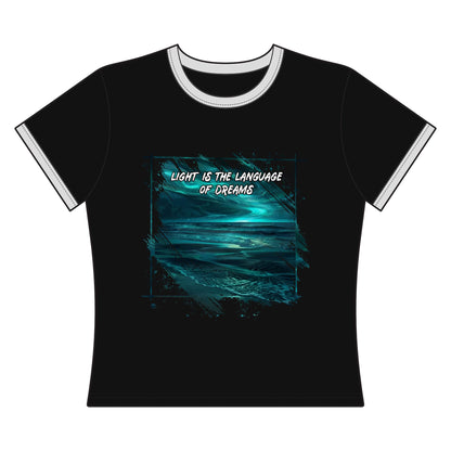 Light is The Language of Dreams Women's Ringer Tee