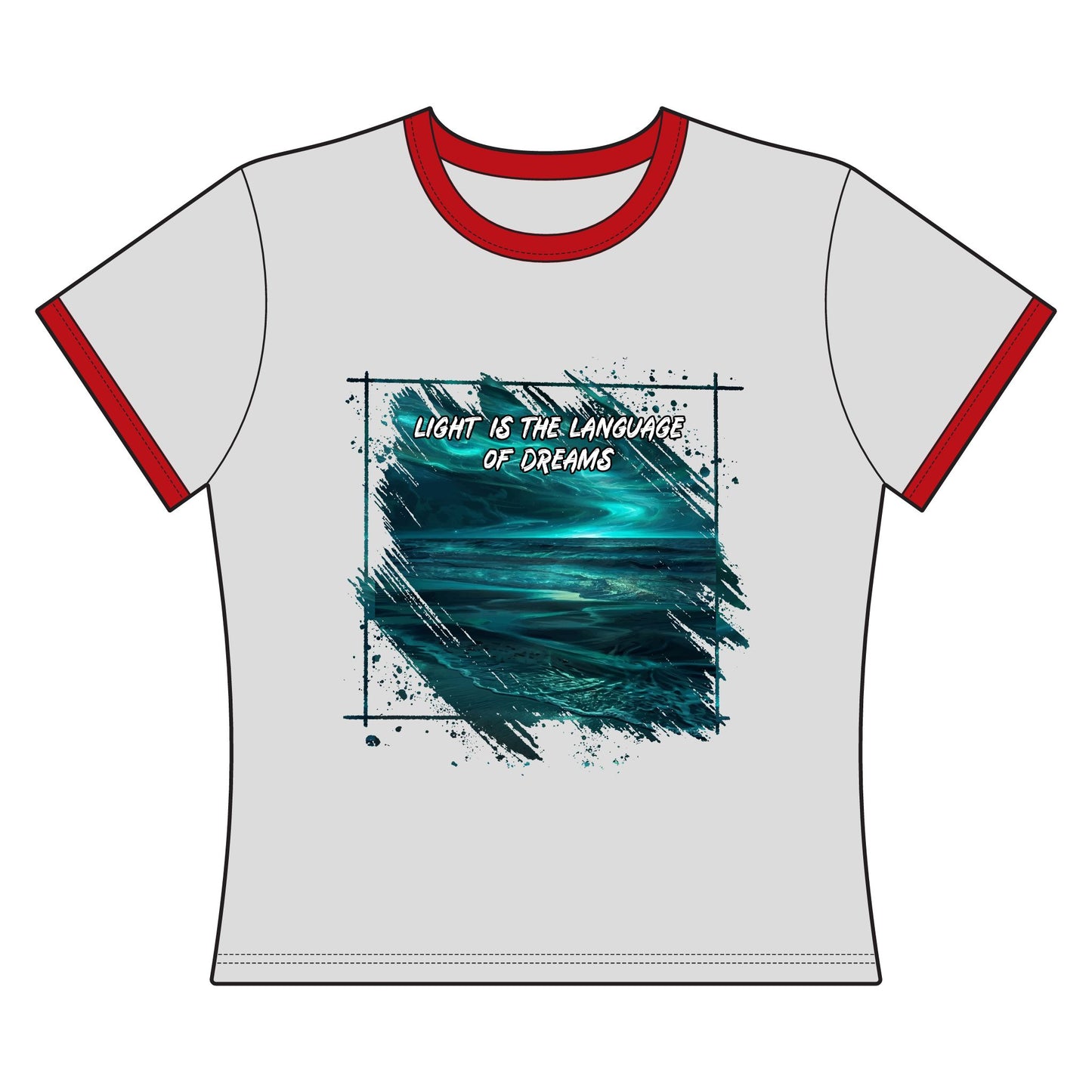 Light is The Language of Dreams Women's Ringer Tee