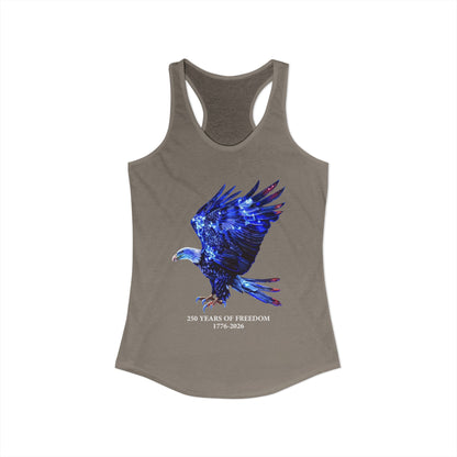 250 Years of Freedom 1776-2026 Independence Day USA Women's Ideal Racerback Tank