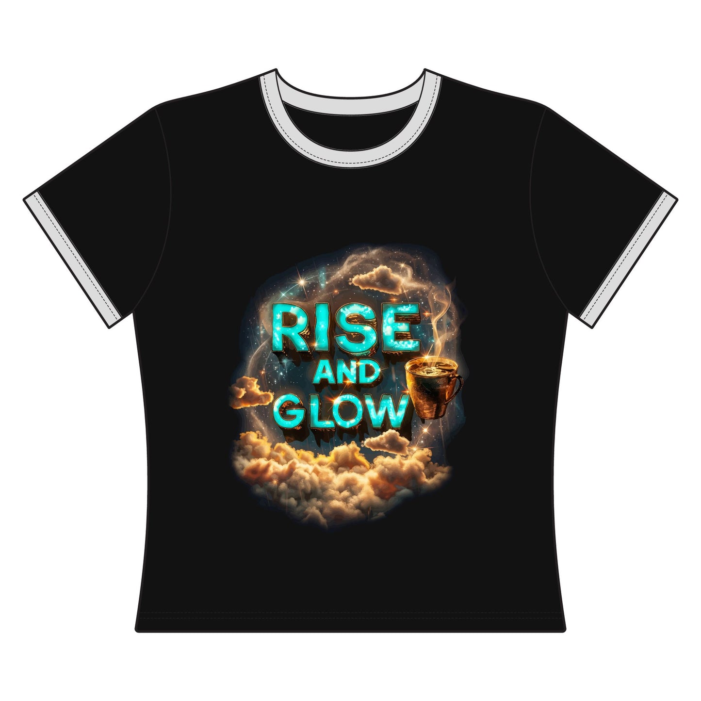 Rise And Glow Women's Ringer Tee
