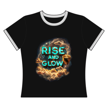 Rise And Glow Women's Ringer Tee