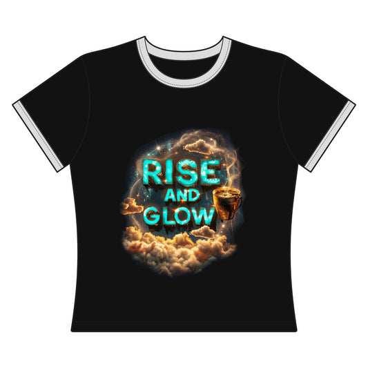 Rise And Glow Women's Ringer Tee