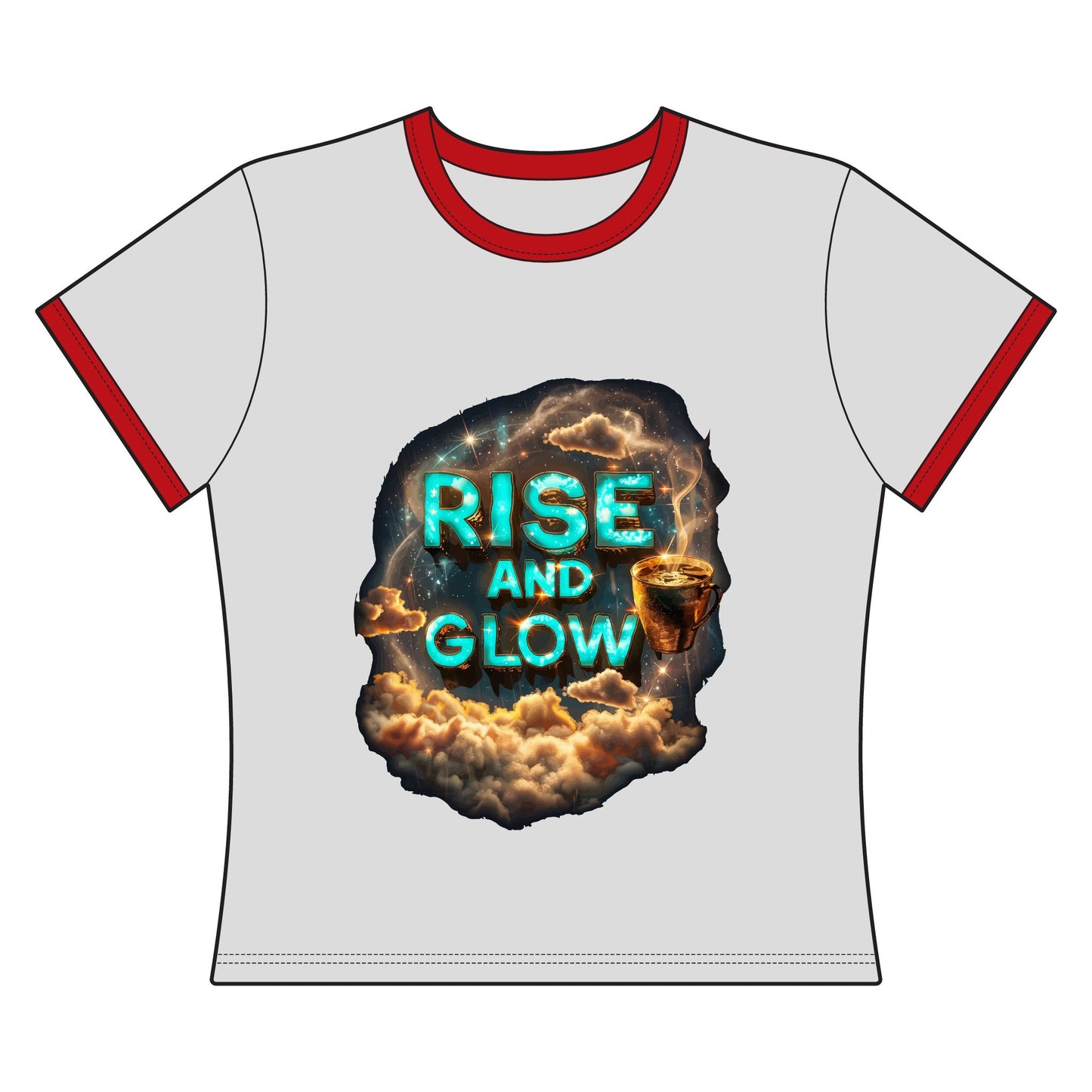 Rise And Glow Women's Ringer Tee