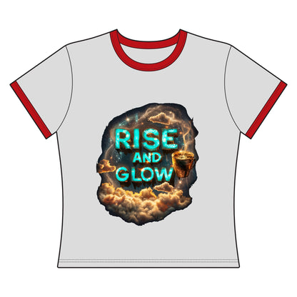 Rise And Glow Women's Ringer Tee