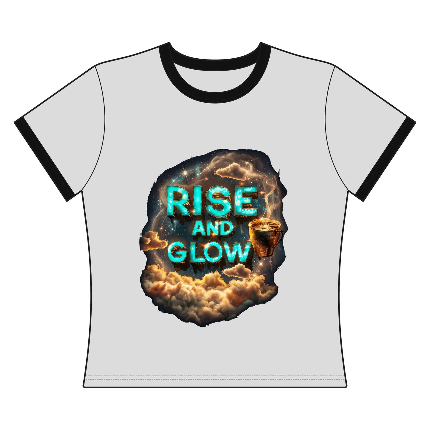 Rise And Glow Women's Ringer Tee