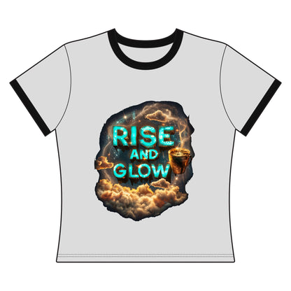 Rise And Glow Women's Ringer Tee