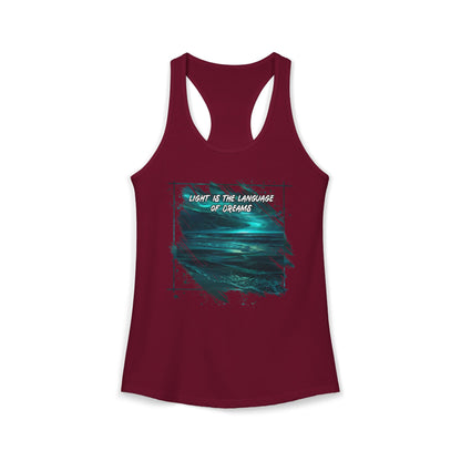 Light is The Language of Dreams Women's Ideal Racerback Tank