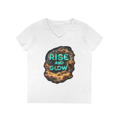 Rise and Glow Women's V-Neck Tee