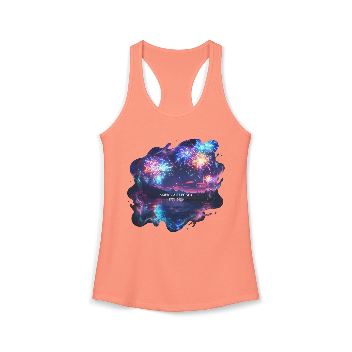 250 Years of Freeday 1776-2026 Independence Day USA Women's Ideal Racerback Tank