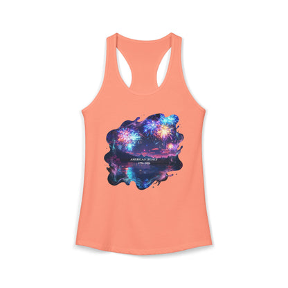 250 Years of Freeday 1776-2026 Independence Day USA Women's Ideal Racerback Tank