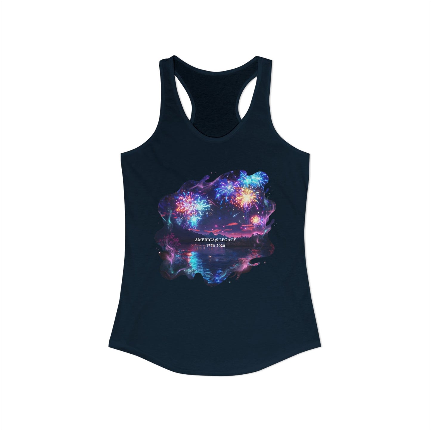 250 Years of Freeday 1776-2026 Independence Day USA Women's Ideal Racerback Tank