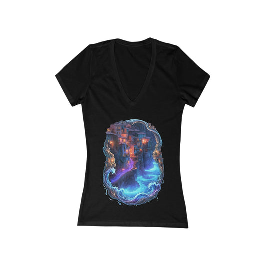 A Glowing Shore Women's Deep V-neck Tee