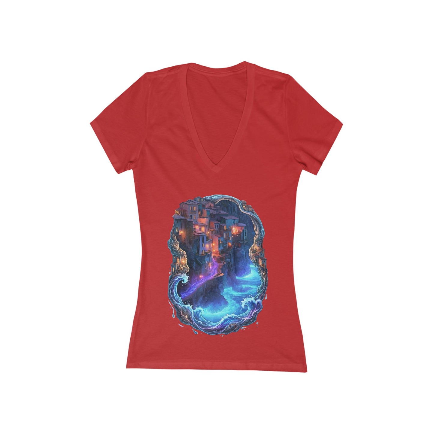 A Glowing Shore Women's Deep V-neck Tee