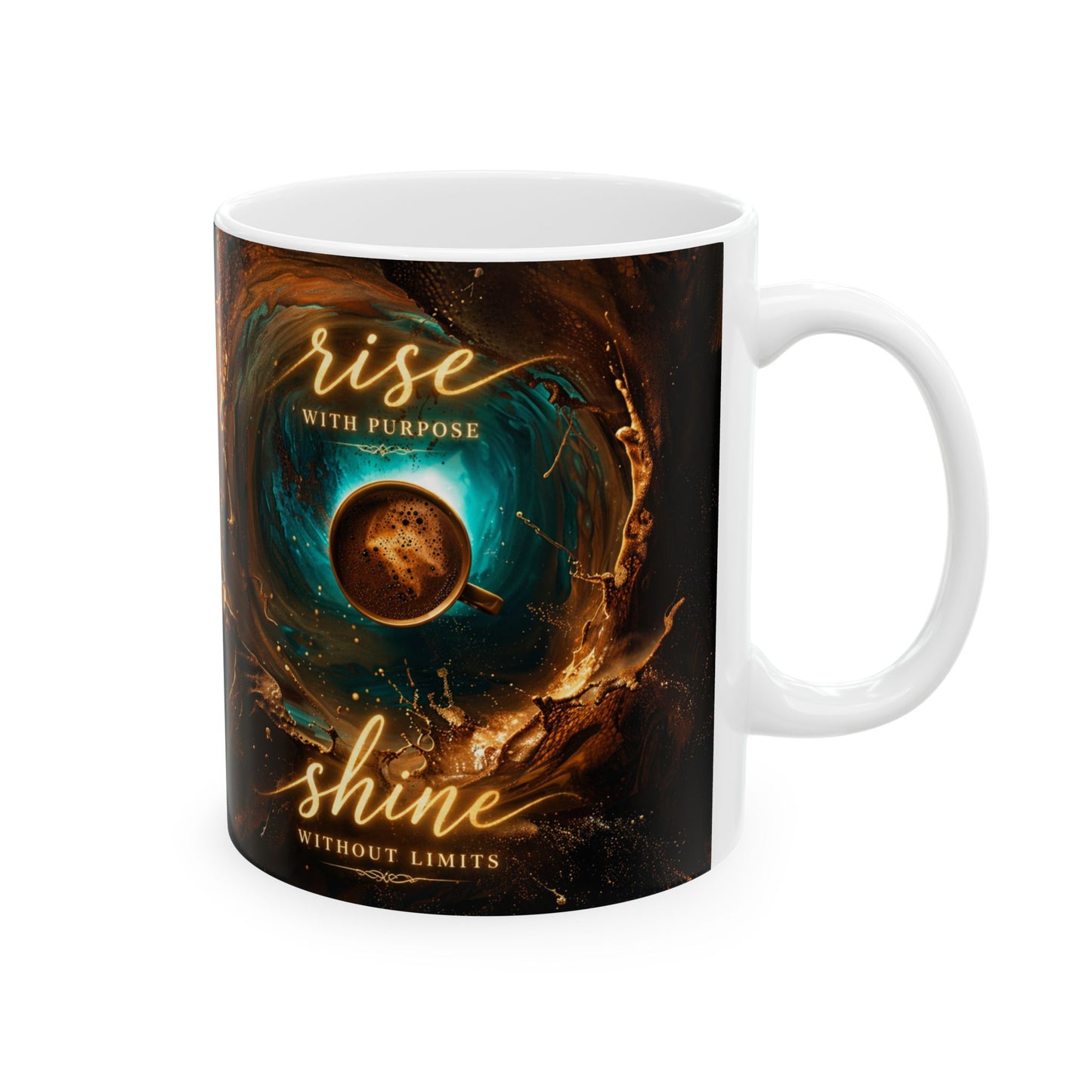 Rise With Purpose Shine Without Limits Ceramic Mug (11oz/15oz)