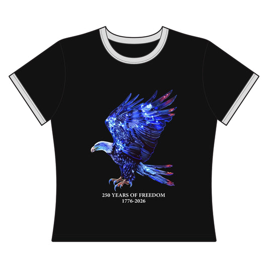 250 Years of Freedom 1776-2026 Independence Day USA Women's Ringer Tee