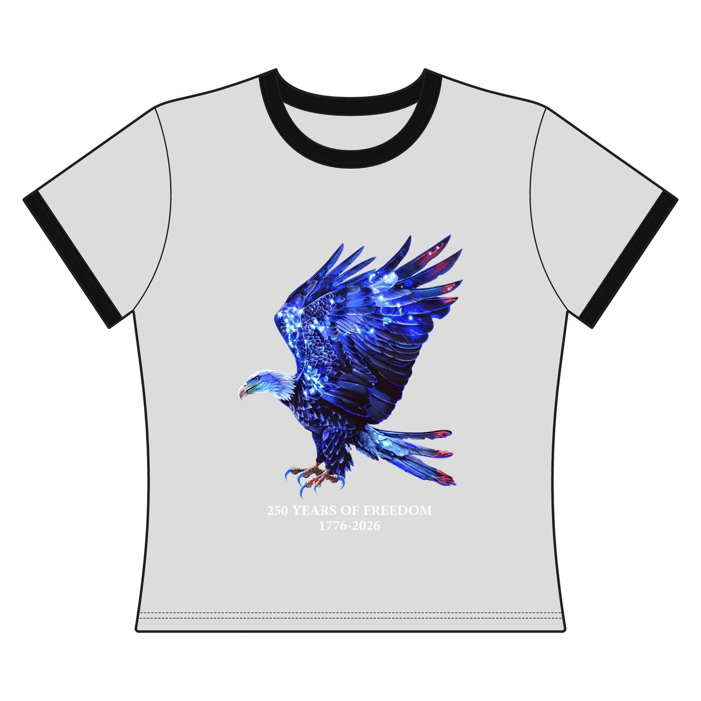 250 Years of Freedom 1776-2026 Independence Day USA Women's Ringer Tee