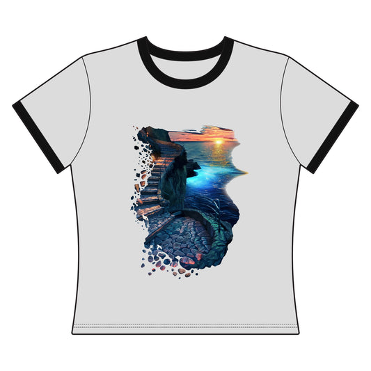 The Glowing Path Women's Ringer Tee