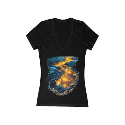 Lava Makes Its Path Women's Deep V-neck Tee