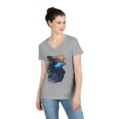 The Glowing Path Women's V-Neck Tee
